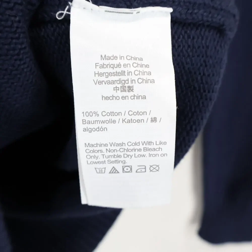 J.Crew Men's Heritage Cotton Half Zip Sweater Navy Blue Size XS NWT